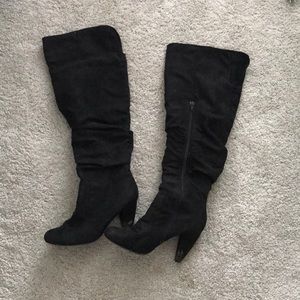 Black knee high boots
